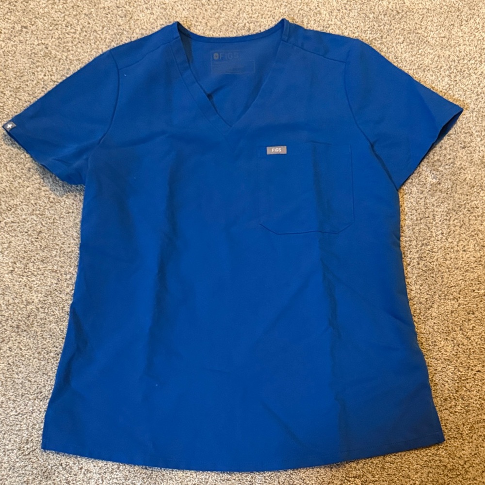 Figs Royal Blue Catarina Top